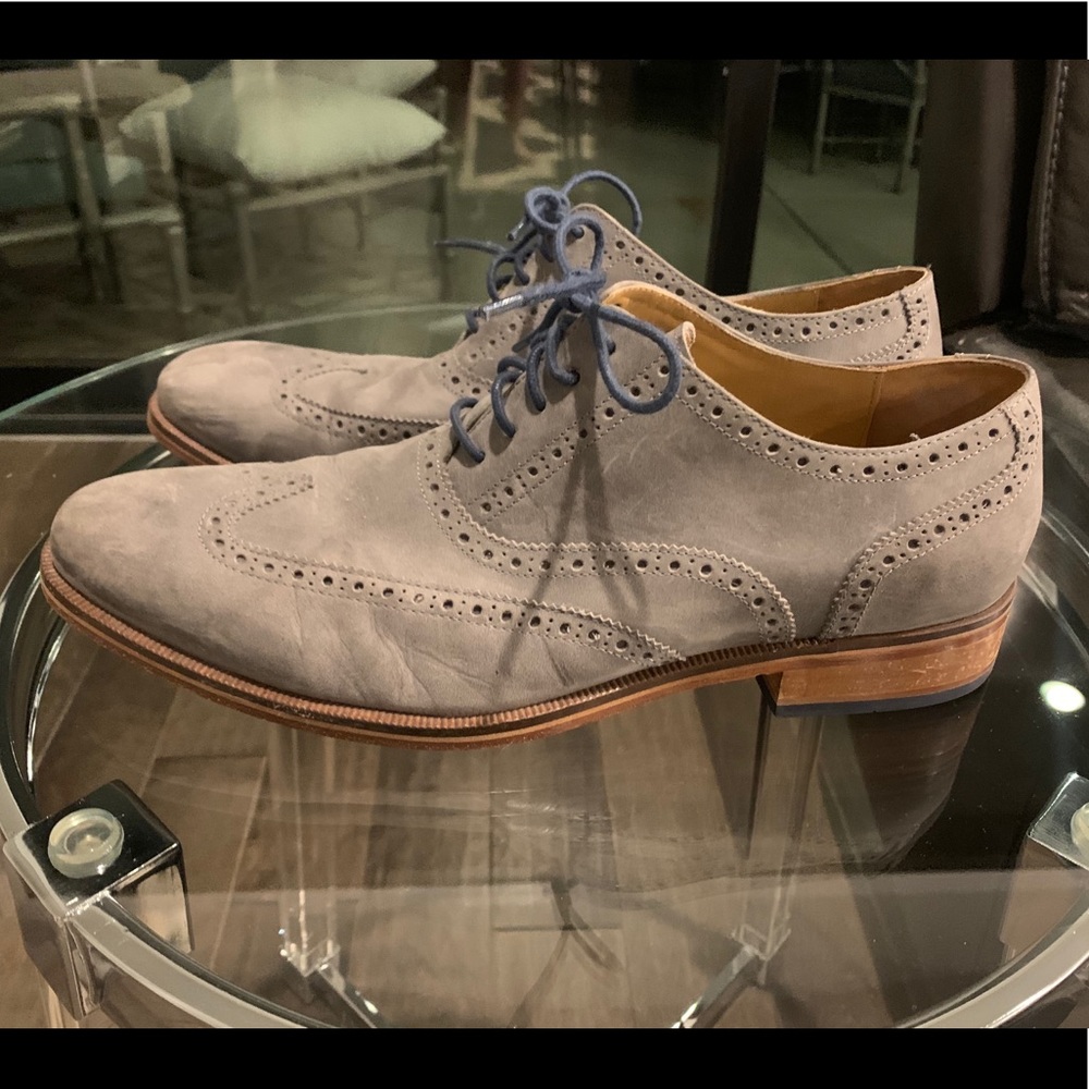 Cole Haan gray Wingtip style Oxfords